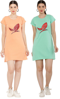 THE PREEGO Women Ethnic Dress Multicolor Above Knee/Mid Thigh Length Dress