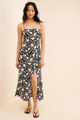 xwager Women Bodycon Black, White Midi/Calf Length Dress