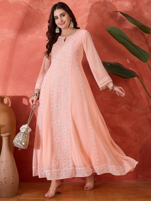 Sangria Flared/A-line Gown(Orange)