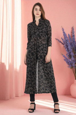 Elvia Women A-line Black Maxi/Full Length Dress