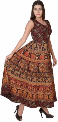 RAJDEVI JAIPUR PRINTS Women Maxi Multicolor Dress