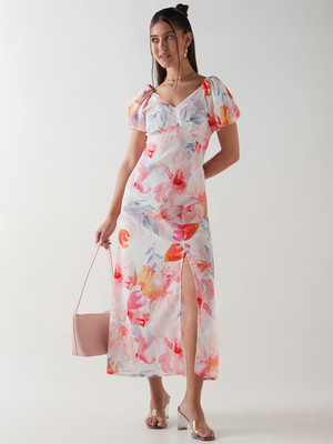 BEWAKOOF Women Bodycon Multicolor Ankle Length Dress