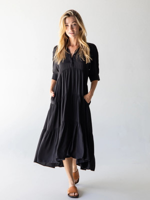 Pimu Women Fit and Flare Blue Maxi/Full Length Dress