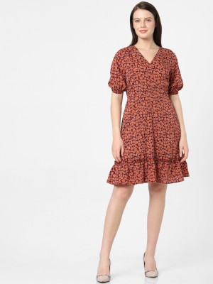 VERO MODA Women A-line Brown Dress