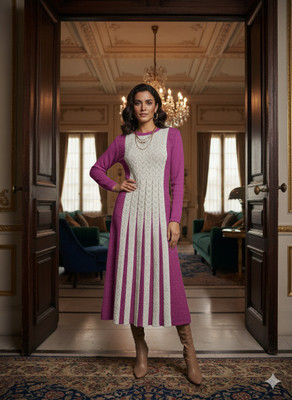 Zainabgarments Women A-line Green Knee Length Dress