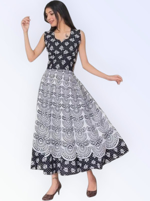 Tankavis Women Gown Black Knee Length Dress