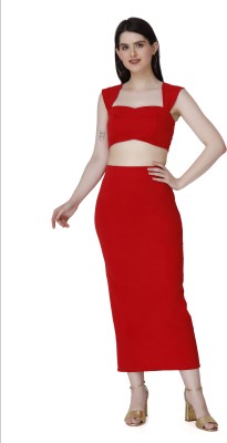 Misverse Women Two Piece Dress Red Dress