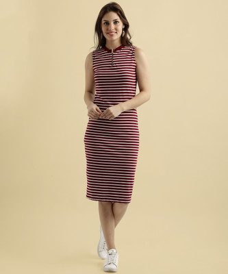 Mast & Harbour Women Bodycon Multicolor Midi/Calf Length Dress