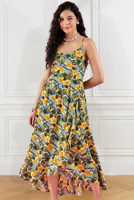 Dressberry Women A-line Multicolor Midi/Calf Length Dress