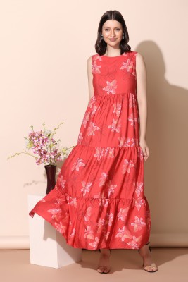 Fashion Dream Women Tiered Red Dress