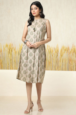 soch Women A-line Green Knee Length Dress