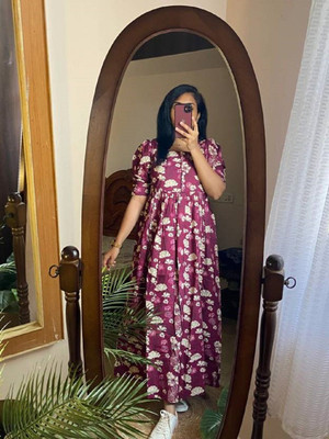 HouseOfCommon Women Maxi Multicolor Midi/Calf Length Dress
