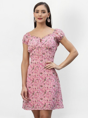 Luffa Women A-line Multicolor Mini/Short Dress