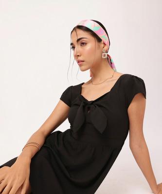 Dressberry Women A-line Black Mini/Short Dress