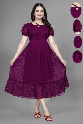 Quena Women Maxi Purple Full Length Dress