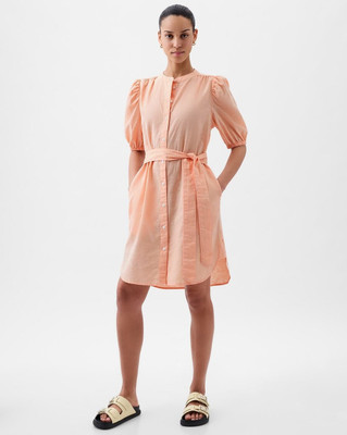 GAP Women Shirt Pink Above Knee/Mid Thigh Length Dress
