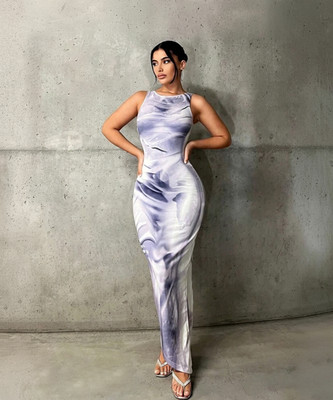 TANDUL Women Bodycon Multicolor Maxi/Full Length Dress