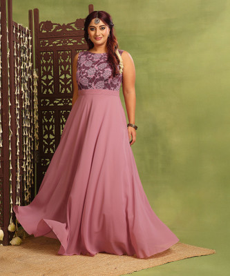 Miss Chase Women Maxi Purple Full Length Dress