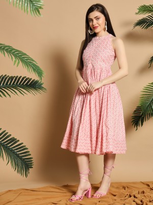 MEERANSHI LIVING Women Ethnic Dress Pink Dress