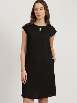 Fable Street Women Sheath Black Above Knee/Mid Thigh Length Dress