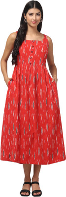 Abravi by Samreen Sartaj Women Maxi Red Full Length Dress
