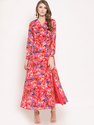 Sera Women Maxi Pink Full Length Dress