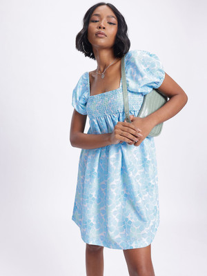 Dressberry Women A-line Blue Mini/Short Dress