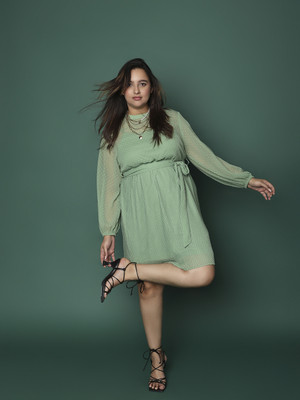 Vero Moda Curve Women Fit and Flare Light Green Above Knee/Mid Thigh Length Dress