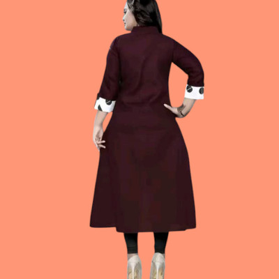 Suhani Creationnm Women Embroidered A-line Kurta(Red, Pink)