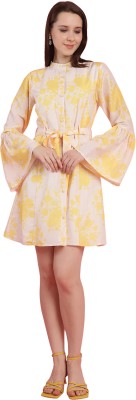 Jakanary Women A-line Yellow Dress