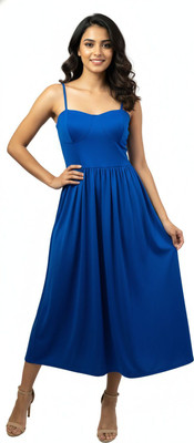 MGR FASHIONS Women Maxi Blue Full Length Dress