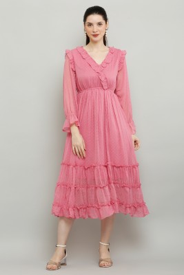 AskStar Women A-line Pink Dress