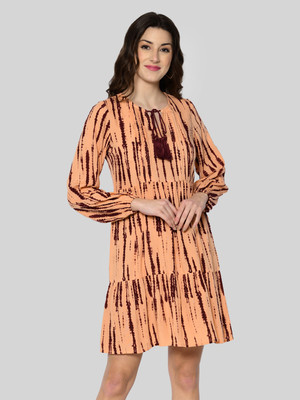 Dressberry Women A-line Maroon Above Knee/Mid Thigh Length Dress