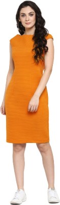 ZIMA LETO Women A-line Yellow, Orange Dress