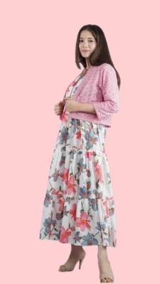 NK Fashion Women Maxi Pink Dress