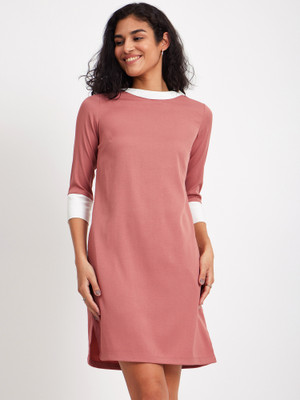 Fable Street Women A-line Pink Above Knee/Mid Thigh Length Dress