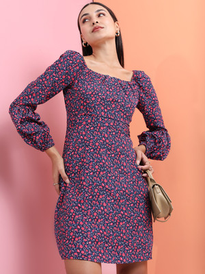 Tokyo Talkies Women Bodycon Dark Blue, Pink, Purple Above Knee/Mid Thigh Length Dress