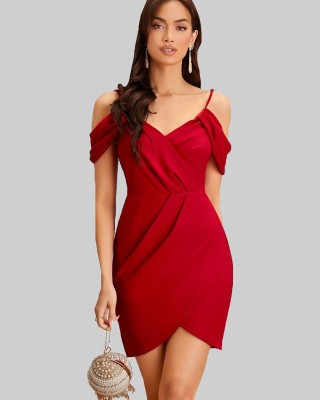 ADDYVERO Women Bodycon Red Dress