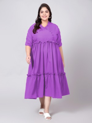 indietoga Women A-line Purple Dress