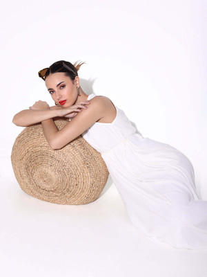 SHOWOFFFF Women A-line White Maxi/Full Length Dress