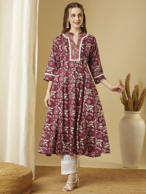Fashor Women A-line Red Maxi/Full Length Dress