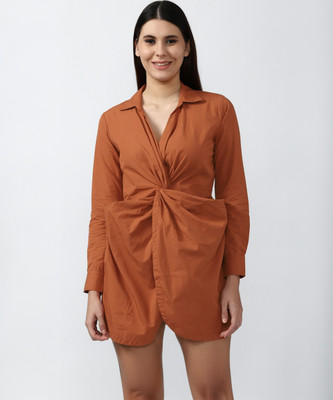 FOREVER 21 Women A-line Orange Mini/Short Dress