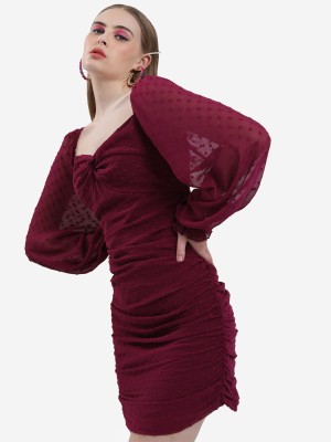 KETCH Women Bodycon Maroon Dress