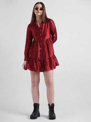 ONLY Women A-line Red Dress