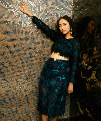 Pina Colada Women A-line Dark Blue, Blue Midi/Calf Length Dress