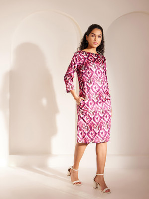 Fable Street Women A-line Multicolor Knee Length Dress