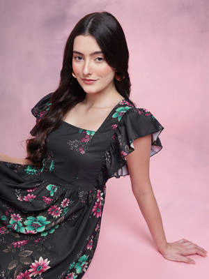 Dressberry Women Maxi Black Midi/Calf Length Dress