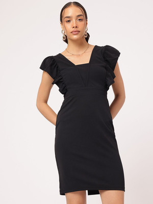 Dressberry Women Sheath Black Mini/Short Dress