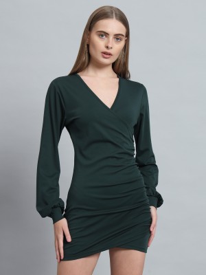 ND&R Women Bodycon Green Dress