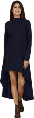 ROARERS Women High Low Gold Midi/Calf Length Dress